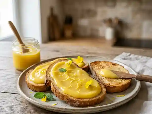 Crème au citron onctueuse pour tartines gourmandes - Photo de présentation