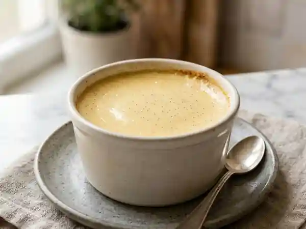 Crème aux œufs vanille fondante - Photo de présentation