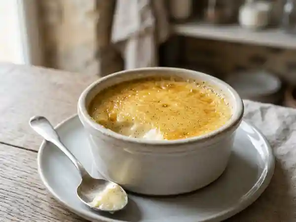 Crème aux œufs fondante à la vanille - Photo de présentation