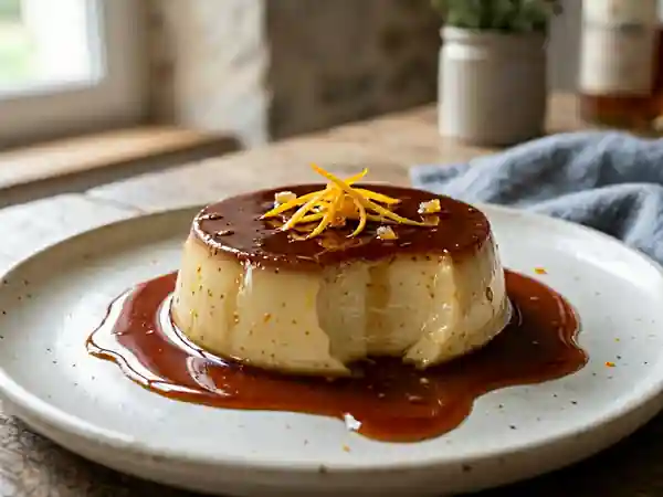 Crème aux œufs fondante à l'orange et au rhum - Photo de présentation