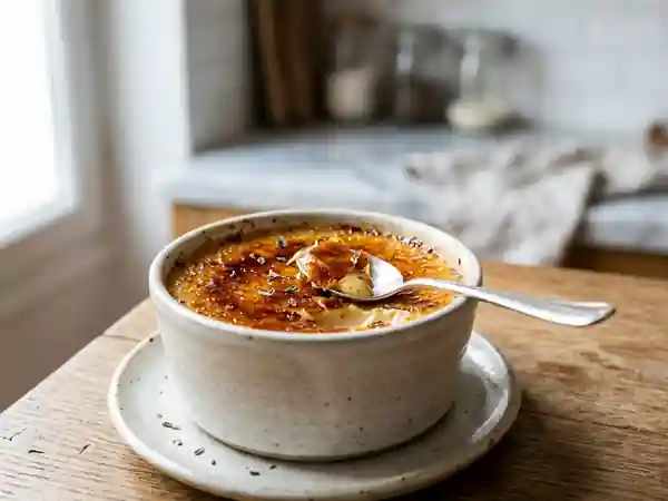 Crème brûlée infusée au thé - Photo de présentation