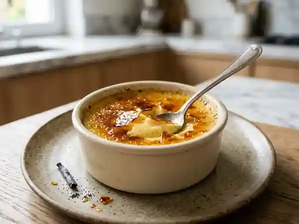 Crème brûlée onctueuse à la vanille intense - Photo de présentation