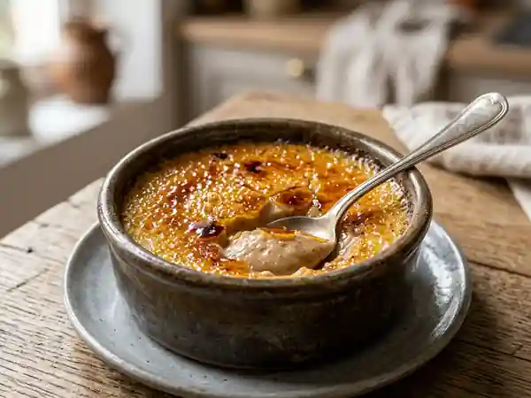 Crème brûlée onctueuse à la crème de marrons - Photo de présentation