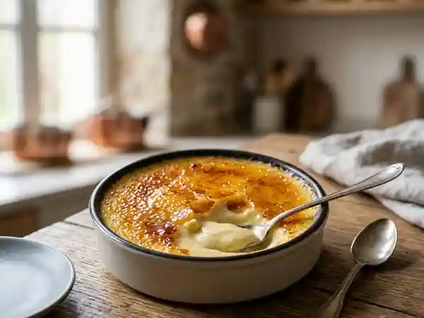 Crème brûlée vanille fondante et craquante - Photo de présentation