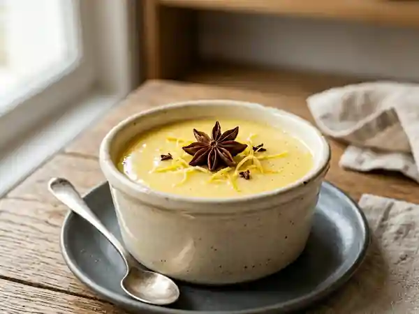 Crème au citron fondante infusée à l'anis - Photo de présentation