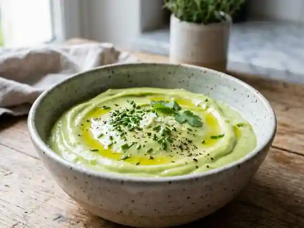 Crème d'avocat fondante et citronnée - Photo de présentation