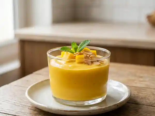 Crème de mangue fondante et acidulée - Photo de présentation