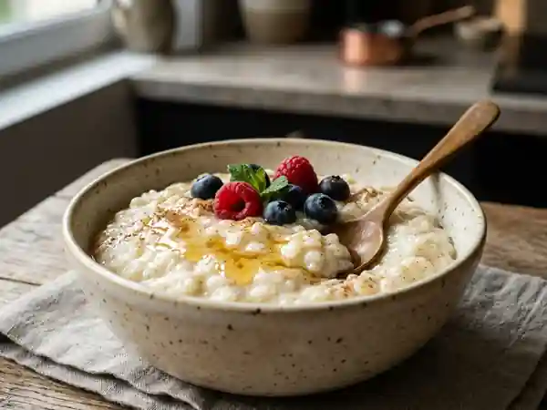 Crème de riz onctueuse à la vanille - Photo de présentation