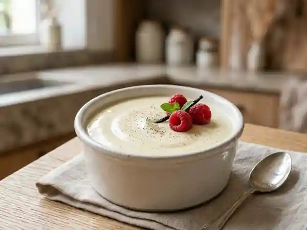 Crème dessert légère à la vanille maison - Photo de présentation
