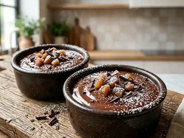 Fondant onctueux chocolat noir et marrons - Photo de présentation