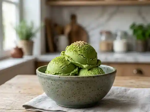 Crème Glacée au Matcha Soyeuse - Photo de présentation