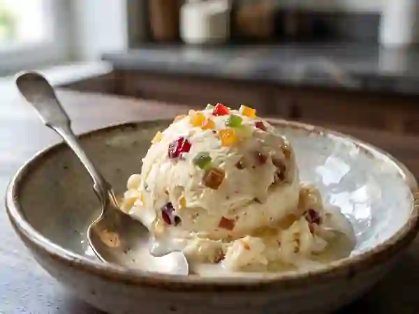 Crème glacée fondante fruits confits & kirsch - Photo de présentation