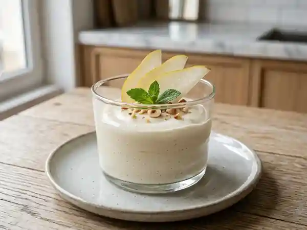 Crème de poire fondante à la vanille - Photo de présentation