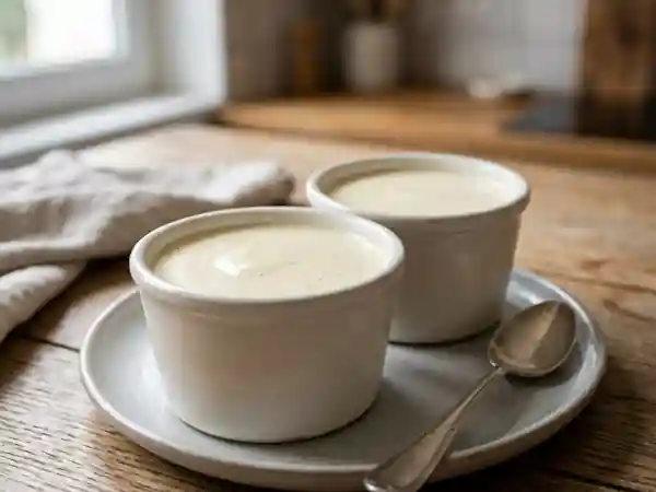 Crème légère vanillée aux blancs d'œufs - Photo de présentation