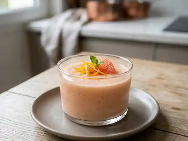Crème fondante au pamplemousse acidulé - Photo de présentation