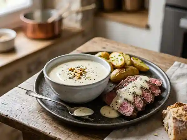Onctueuse crème de Roquefort au poivre noir - Photo de présentation