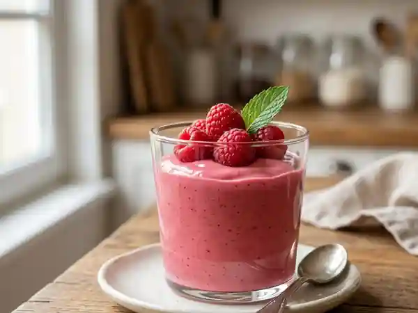 Crème onctueuse à la framboise fraîche - Photo de présentation