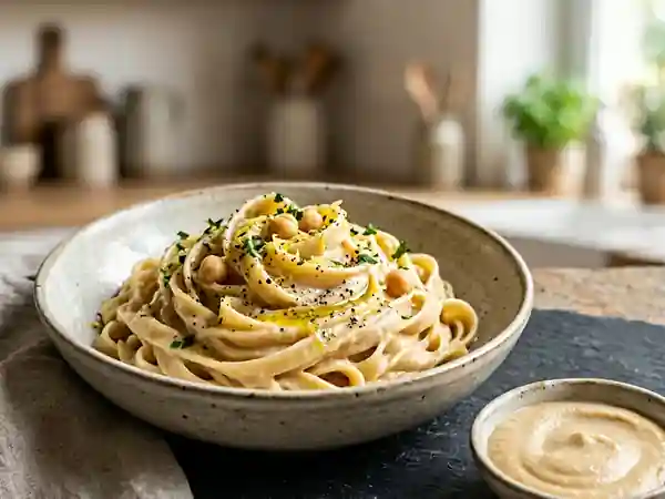 Crème de pois chiches fondante et citronnée - Photo de présentation