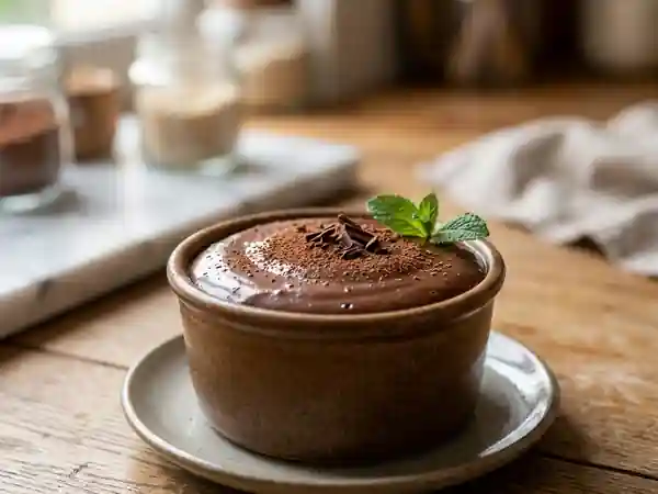 Crème paysanne légère au chocolat fondant - Photo de présentation