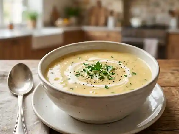 Crème paysanne onctueuse aux légumes de saison - Photo de présentation