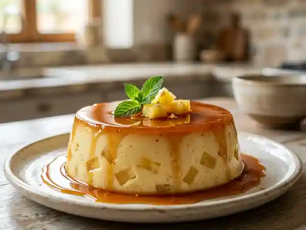 Crème renversée à l'ananas : flan onctueux et fruité - Photo de présentation