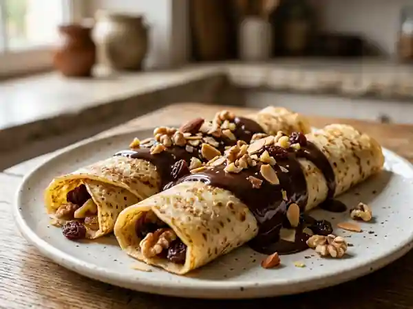 Crêpes Croquantes au Chocolat Fondu - Photo de présentation