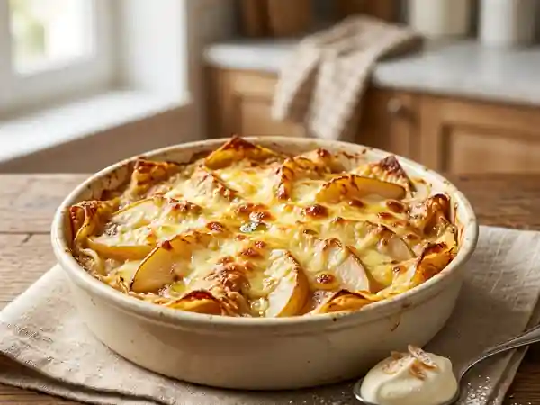 Crêpes gratinées aux poires fondantes : dessert gourmand et facile - Photo de présentation