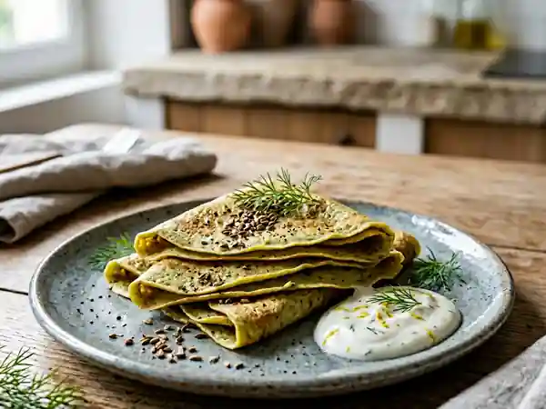 Crêpes fondantes à l'avocat et anis torréfié - Photo de présentation