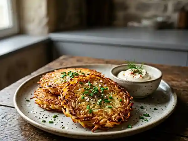 Crêpes Parmentier croustillantes aux pommes de terre - Photo de présentation