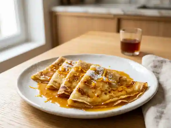 Crêpes Suzette : Recette Traditionnelle et Gourmande - Photo de présentation