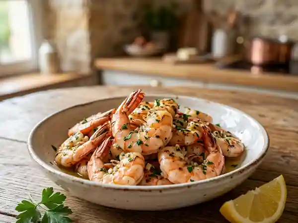 Crevettes grillées à la provençale : recette savoureuse et facile - Photo de présentation