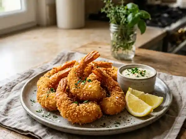 Crevettes Panées Croustillantes : Recette Facile et Savoureuse - Photo de présentation