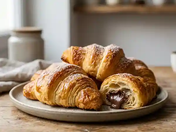 Croissants feuilletés au Nutella fondant - Photo de présentation