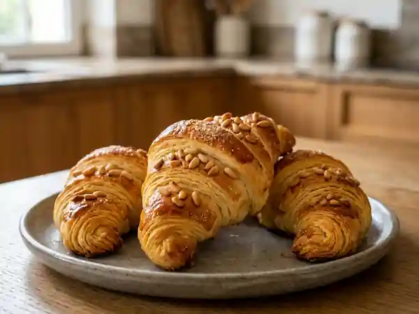 Croissants aux pignons dorés : recette gourmande et facile - Photo de présentation