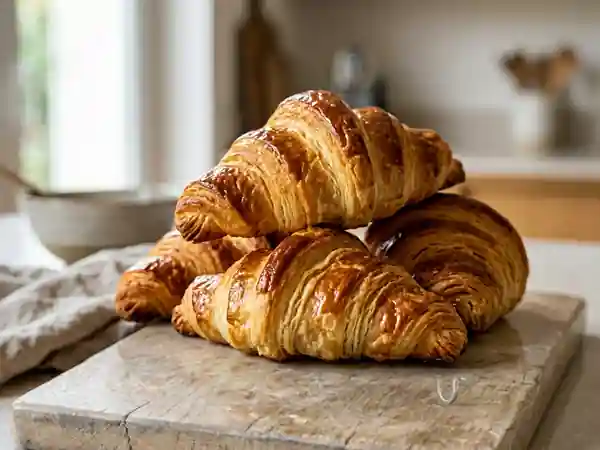 Croissants briochés au feuilletage aérien - Photo de présentation