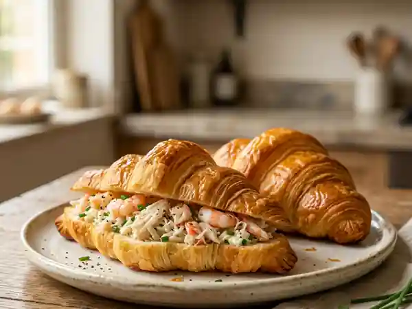 Croissants gourmands aux crevettes et au crabe - Photo de présentation