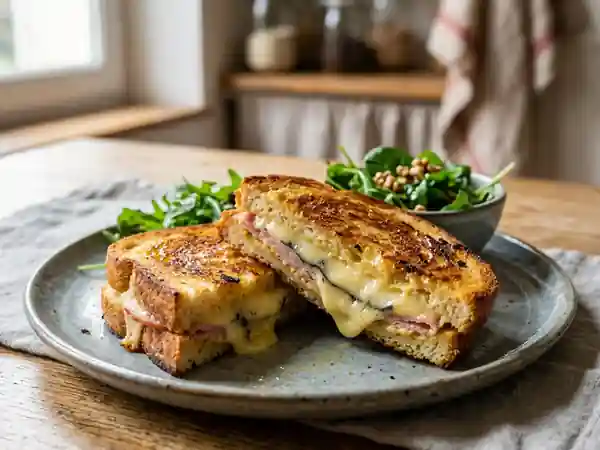 Croque au Morbier fondant et croustillant - Photo de présentation