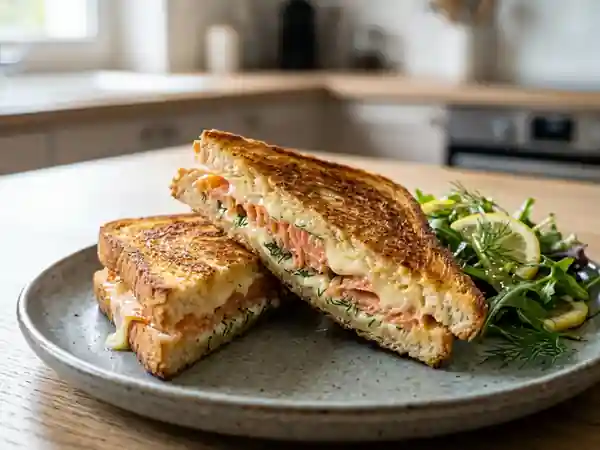 Croque au saumon fumé gourmand et facile - Photo de présentation