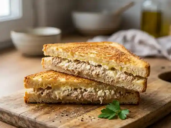 Croque Mathieu fondant au thon et feta - Photo de présentation