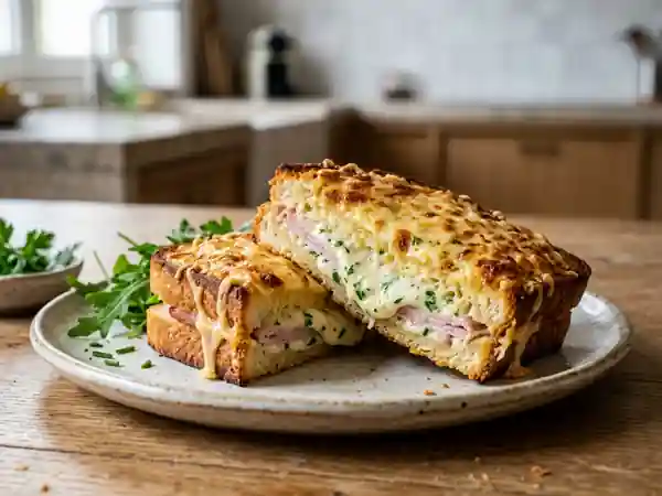 Croque-Monsieur Fondant au Boursin Ail et Herbes - Photo de présentation