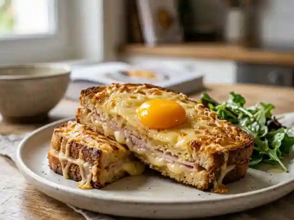 Croque-Monsieur Gourmand au Jaune d'Œuf Fondant - Photo de présentation