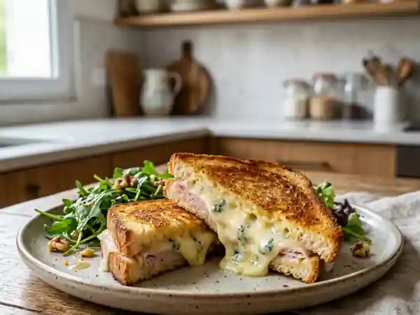 Croque au Roquefort croustillant et fondant - Photo de présentation