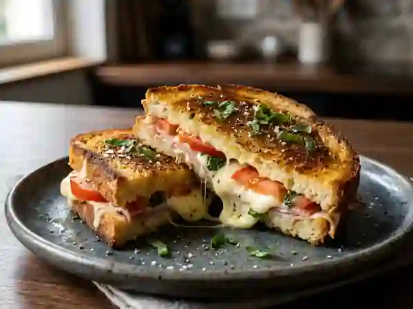 Croque-monsieur italien fondant et croustillant - Photo de présentation