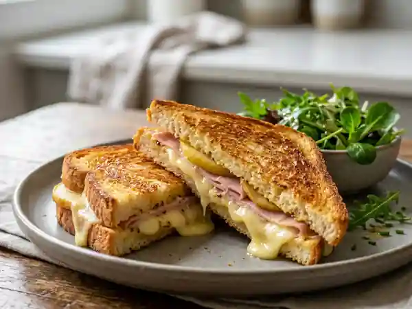 Croque Normand : Camembert Coulant et Pommes - Photo de présentation