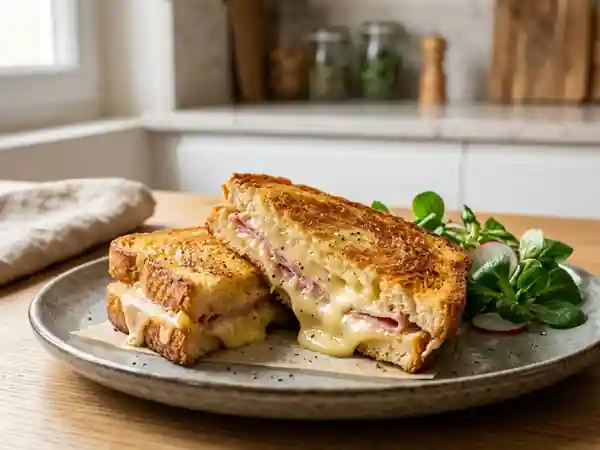 Croque-monsieur fondant à la raclette - Photo de présentation