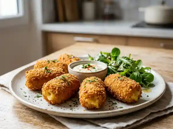 Croquettes au fromage croustillantes et fondantes : recette facile et gourmande - Photo de présentation
