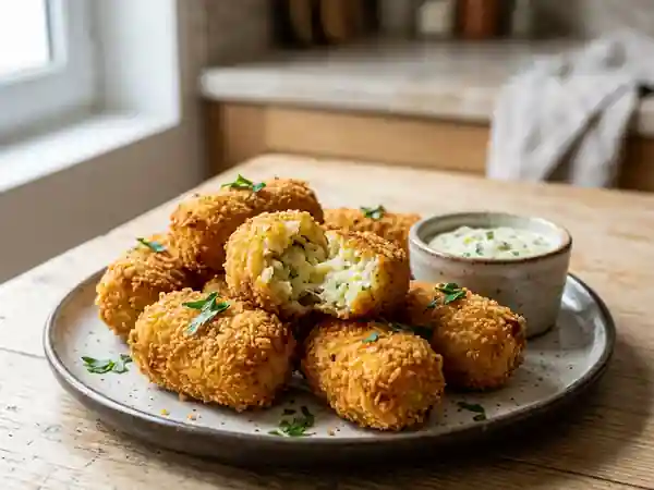Croquettes chou-fleur & pomme de terre dorées - Photo de présentation