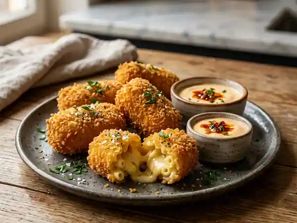 Croquettes de macaronis au fromage fondu - Photo de présentation