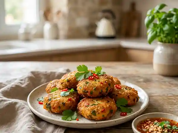 Croquettes de poisson thaï croustillantes - Photo de présentation