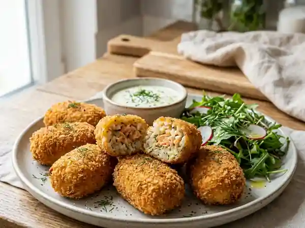 Croquettes de riz au saumon crousti-fondantes - Photo de présentation